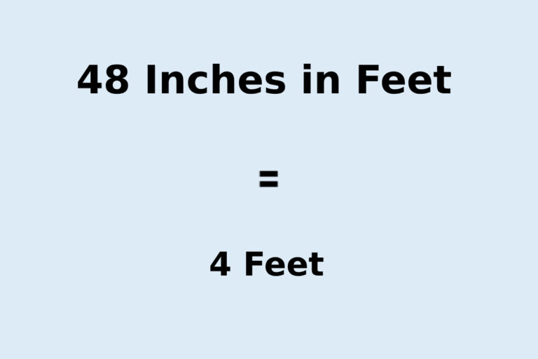 48 Inches in Feet