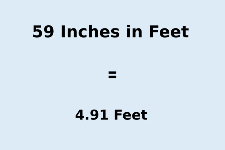 59 inches in feet