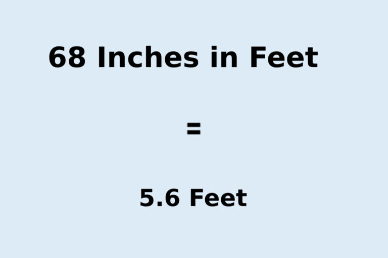 68 Inches in Feet